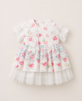 Green Pink Flower Frock