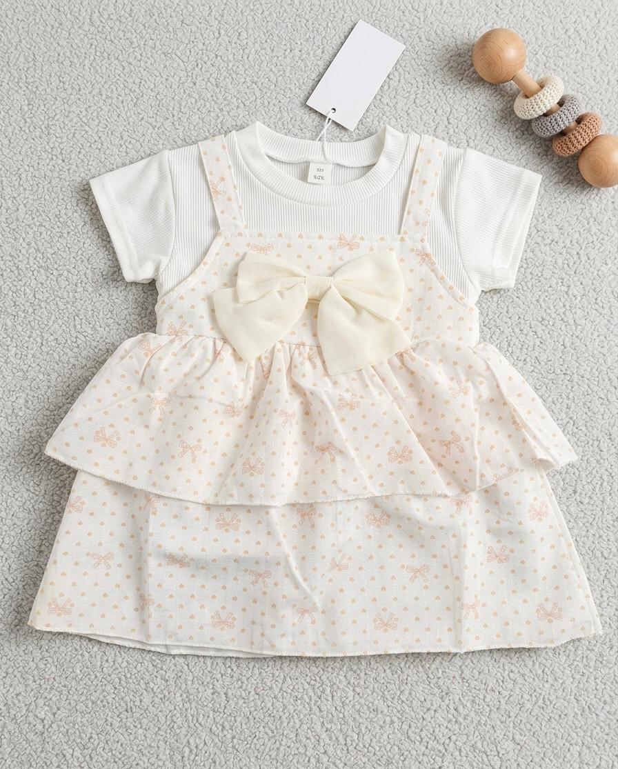 Orange Dot Cotton Frock